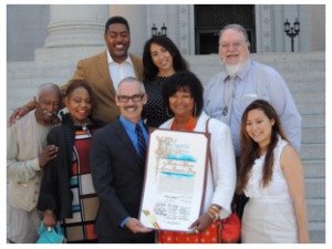 Councilmember Mitch O’Farrell presented MMLA Board members with a Resolution June 19th, 2015